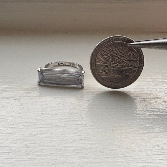 Clear CZ Baguette Ring by Chloe & Isabel, SIZE 6 3/4 - Picture 11 of 12